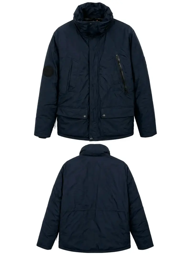 Parka azul oscuro acolchada - 1
