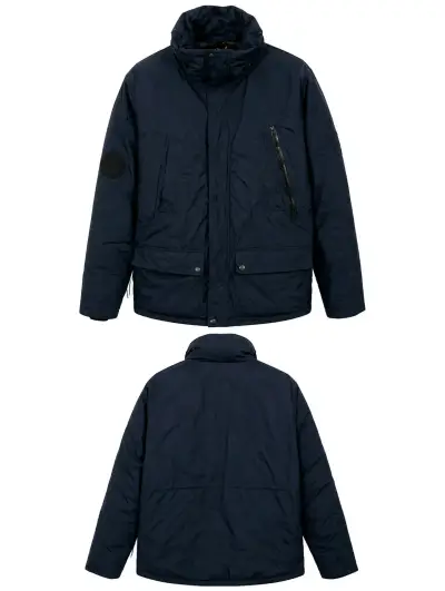 Parka azul oscuro acolchada - miniatura 1