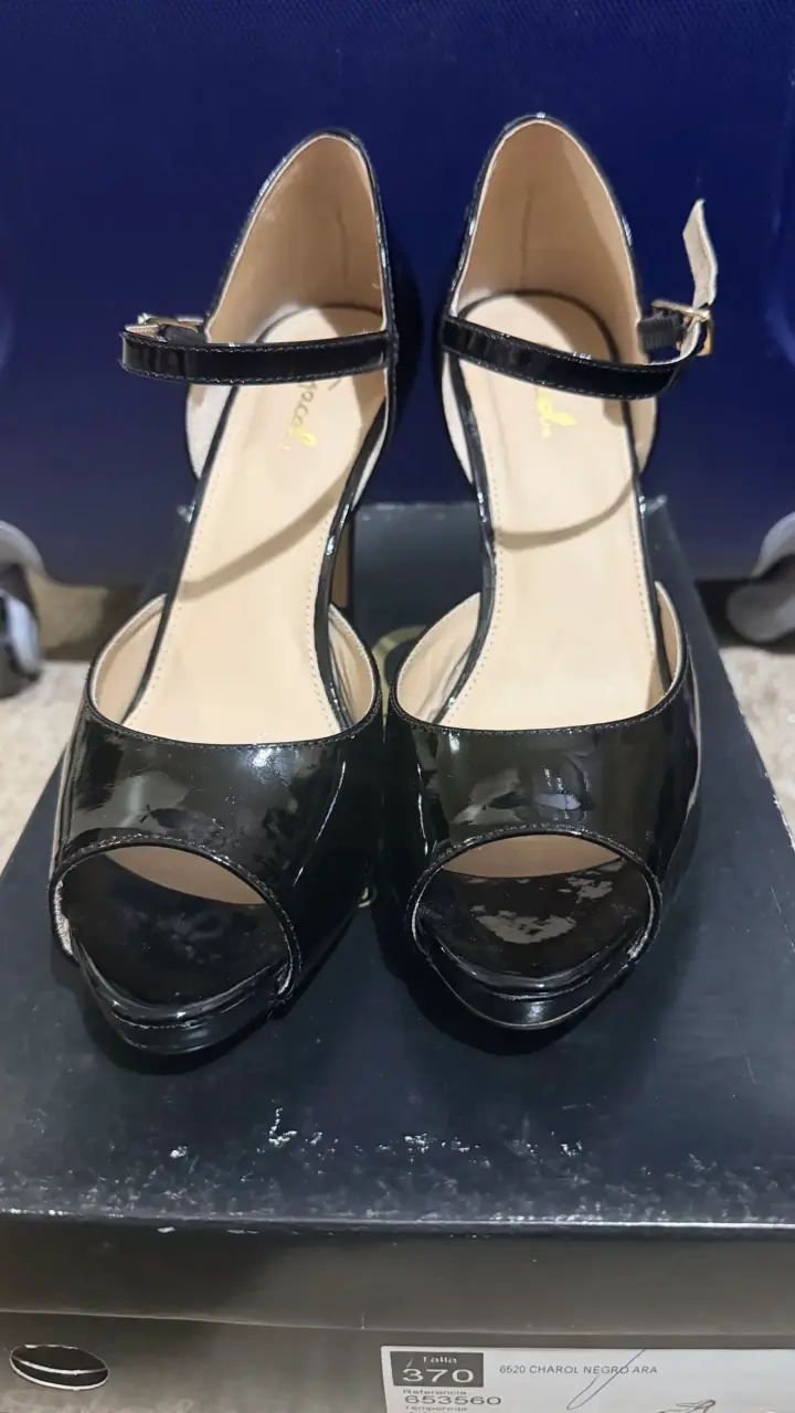 Zapatos charol negro talla 37 - 2