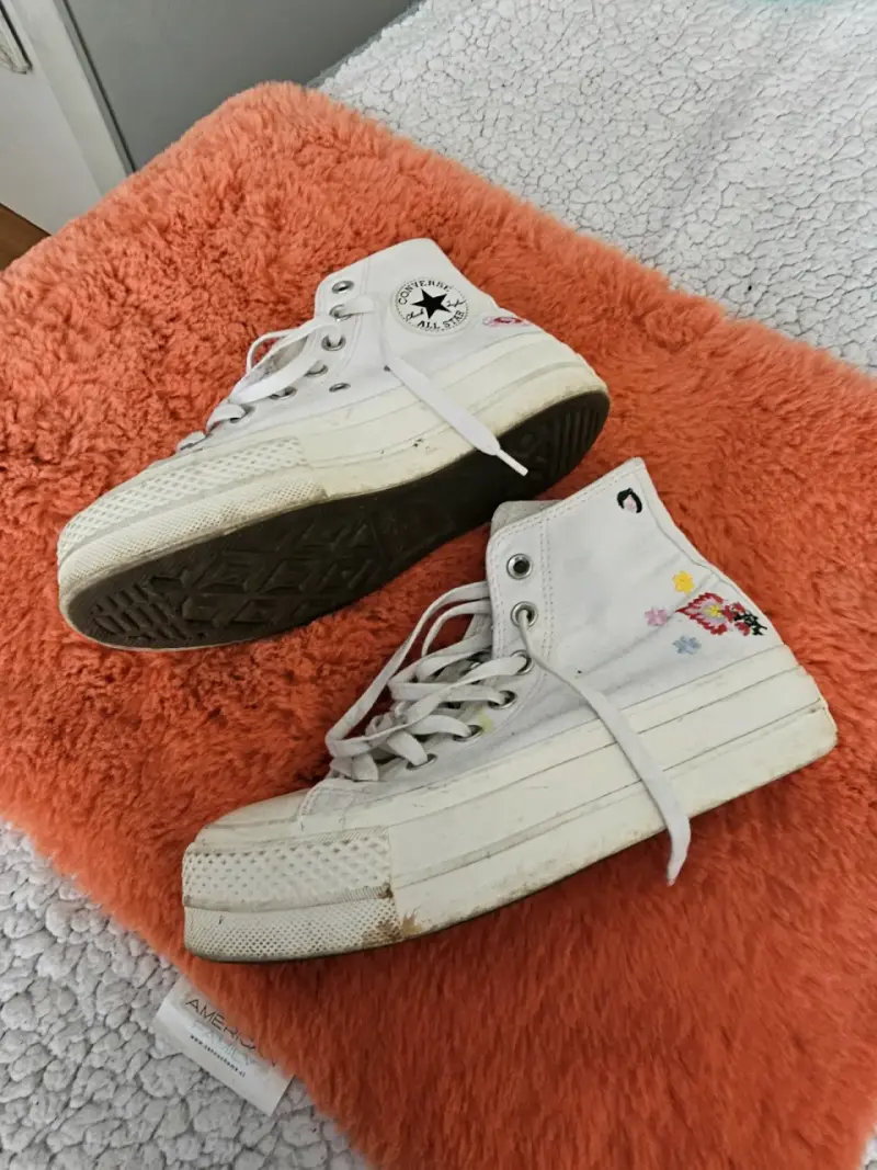 Zapatillas Converse blancas altas - 2