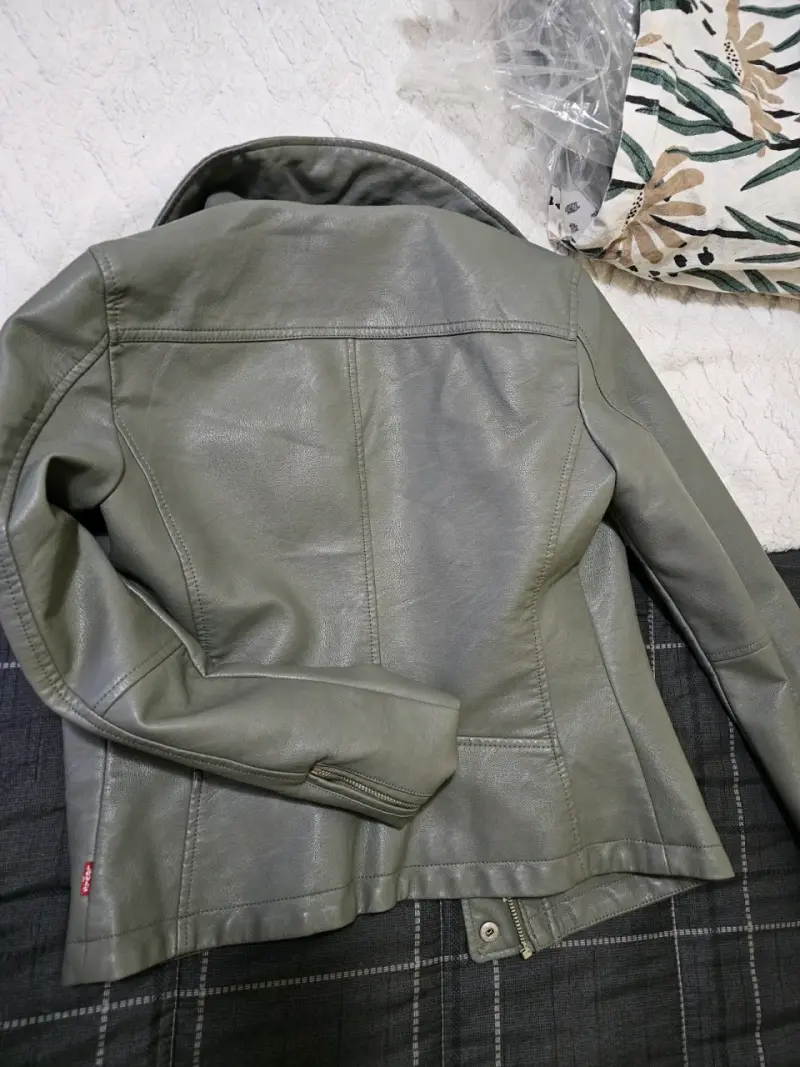 Chaqueta de cuero gris - 2