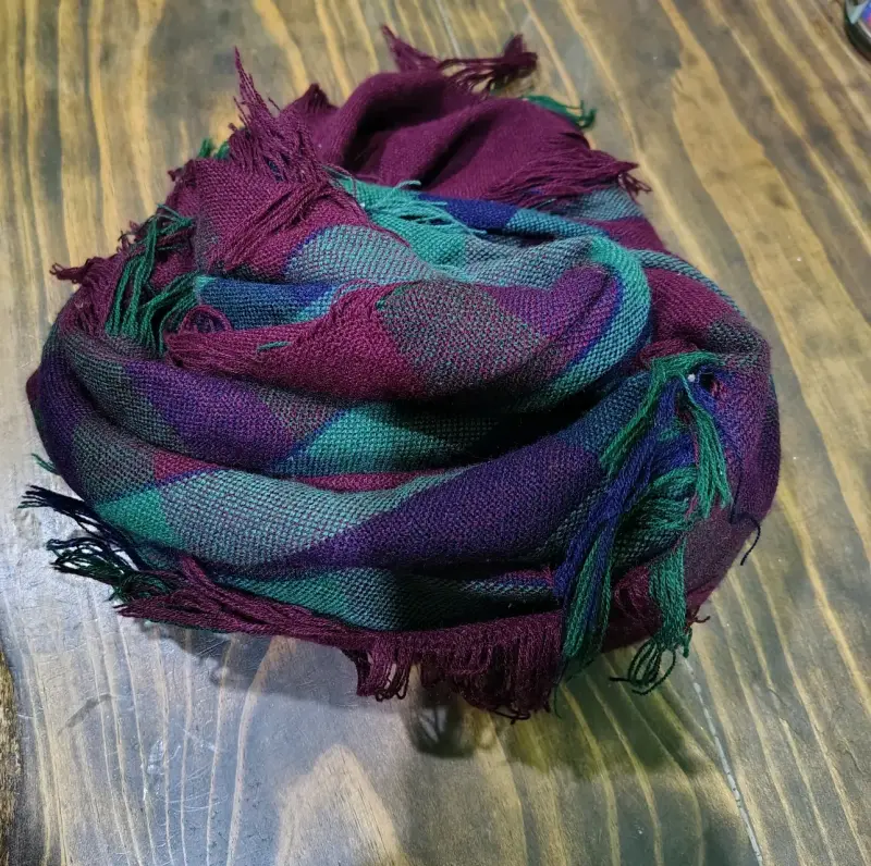 Pañuelo de lana multicolor - 1