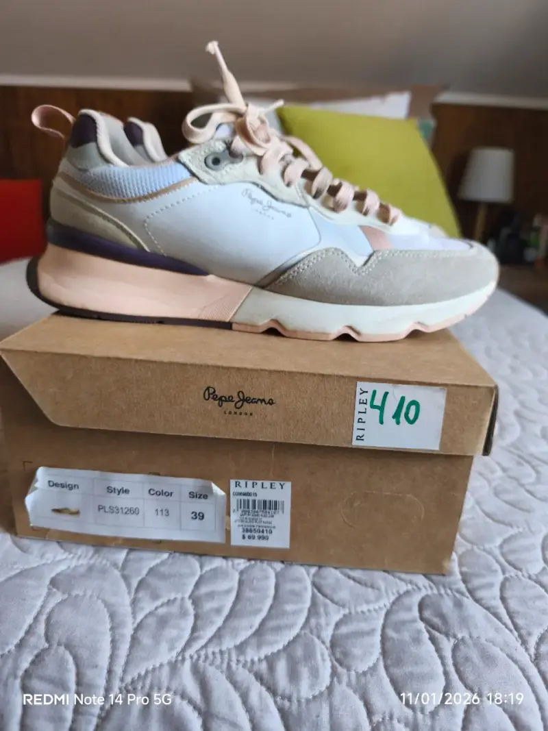 Zapatillas deportivas beige Marca Pepe Jeans - 4