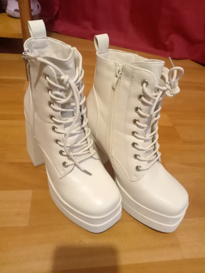 Botas blancas de plataforma - 3
