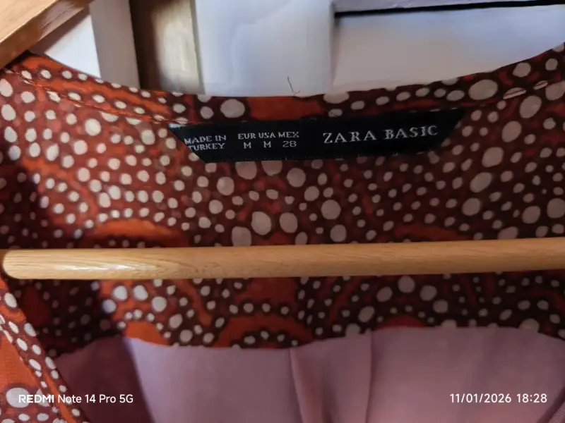Vestido estampado naranjo Marca ZARA - 3