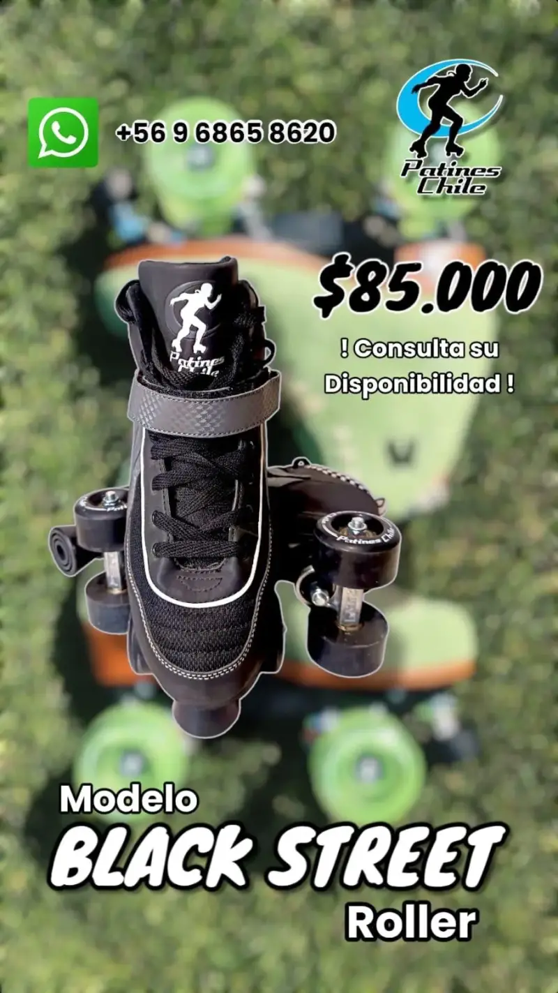 Patines Black Quad Roller Skate - 1