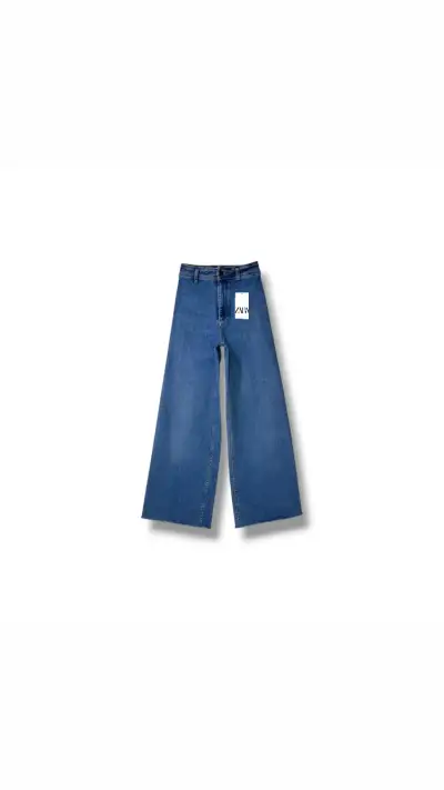 Jeans zara anchos azul - miniatura 1
