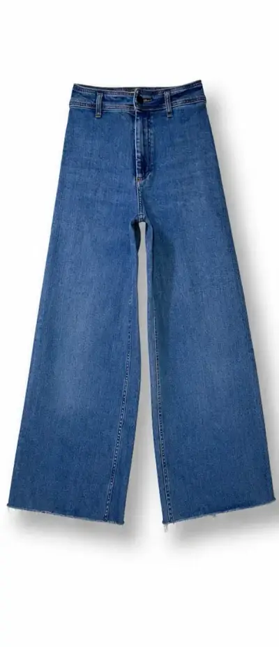 Jeans zara anchos azul - miniatura 4