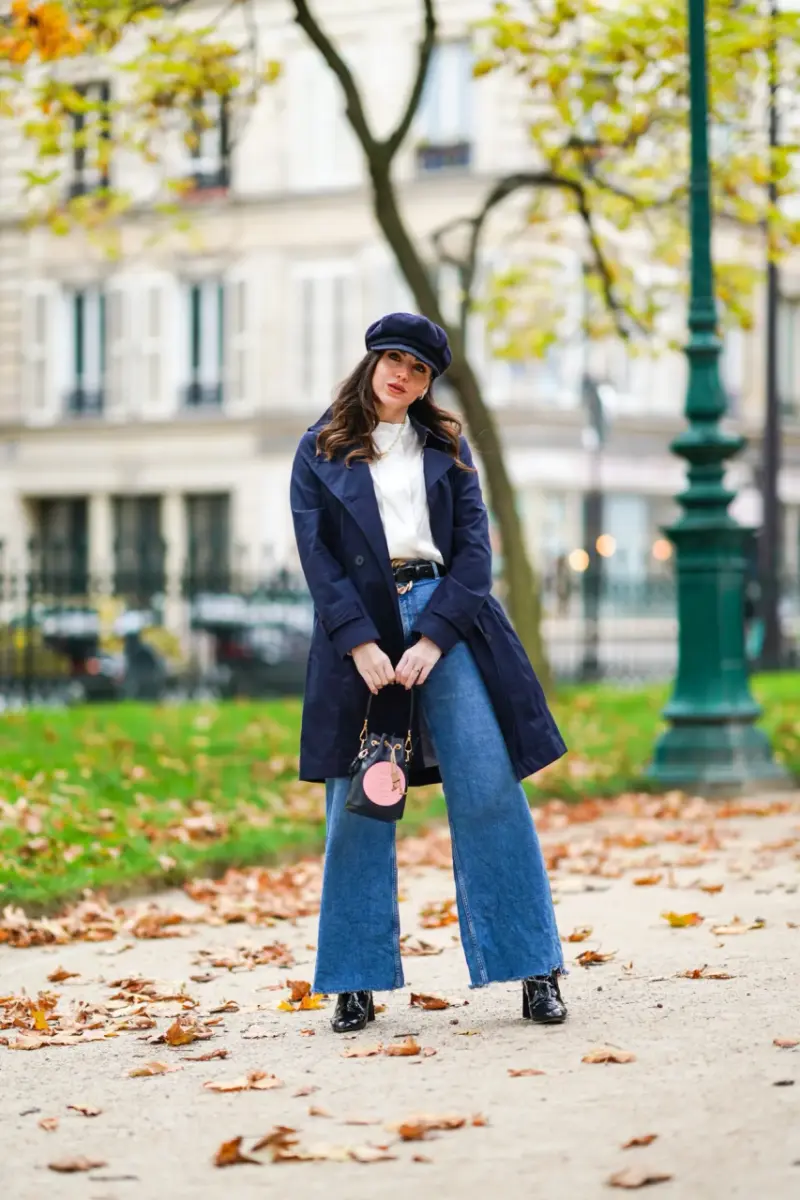 Jeans zara anchos azul - 6