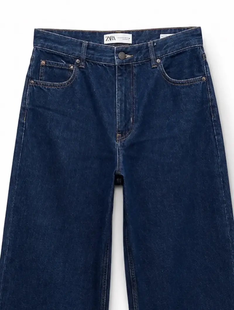 Jeans anchos azul oscuro - 3