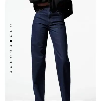 Jeans anchos azul oscuro - miniatura 4