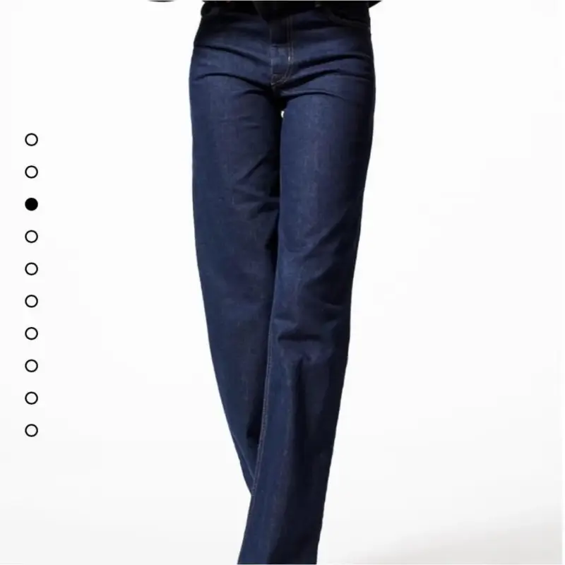 Jeans anchos azul oscuro - 5