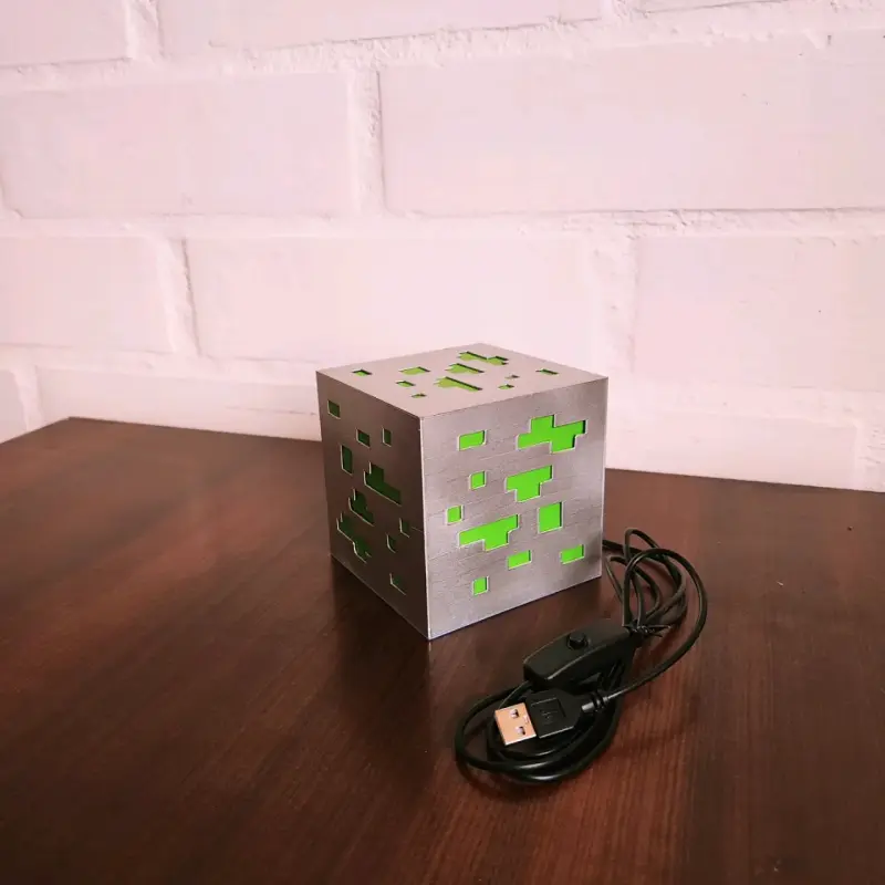 Lampara LED CUBO MINECRAFT USB - 4
