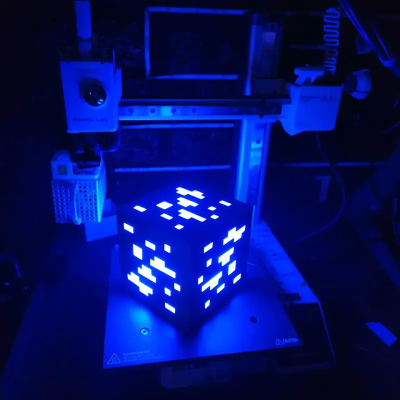 Lampara LED CUBO MINECRAFT USB - 6