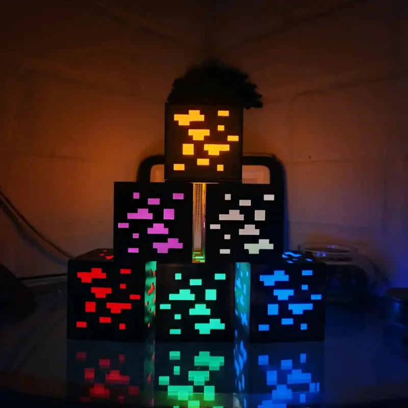 Lámpara cubo LED multicolores - 1