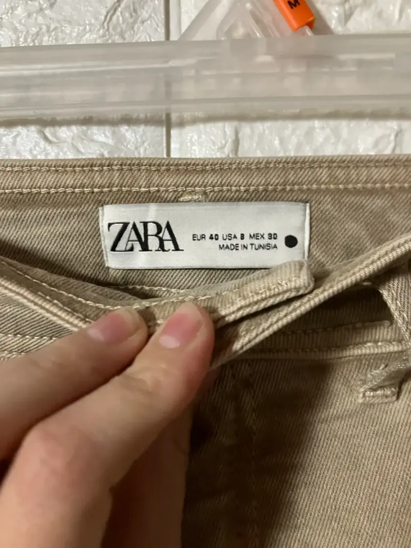 Pantalones zara beige anchos talla 40 - 3