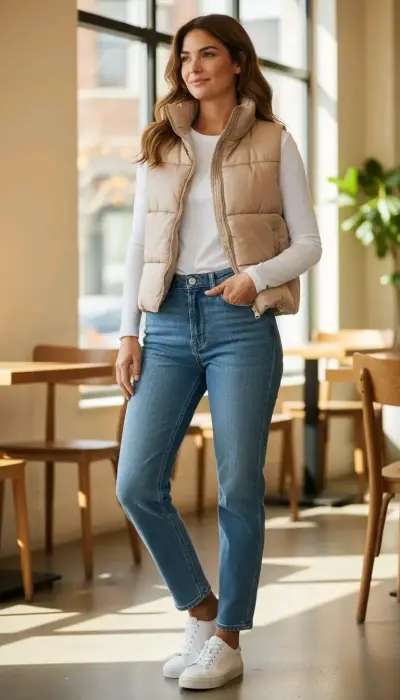 Pufa sin manda beige - miniatura 1