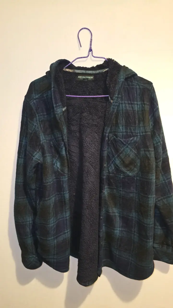 Chaqueta leñadora franela con gorro - 2