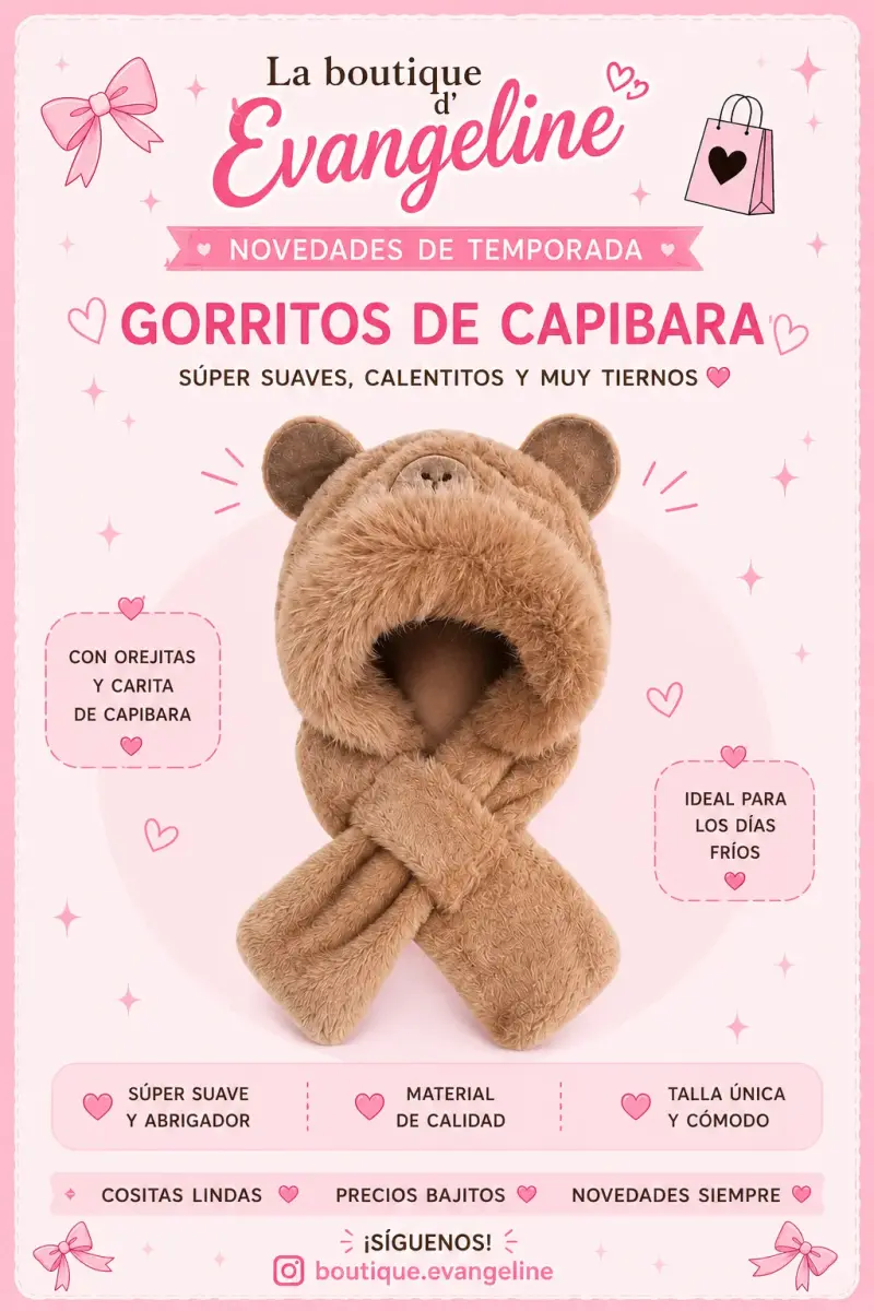 Gorro capibara suave