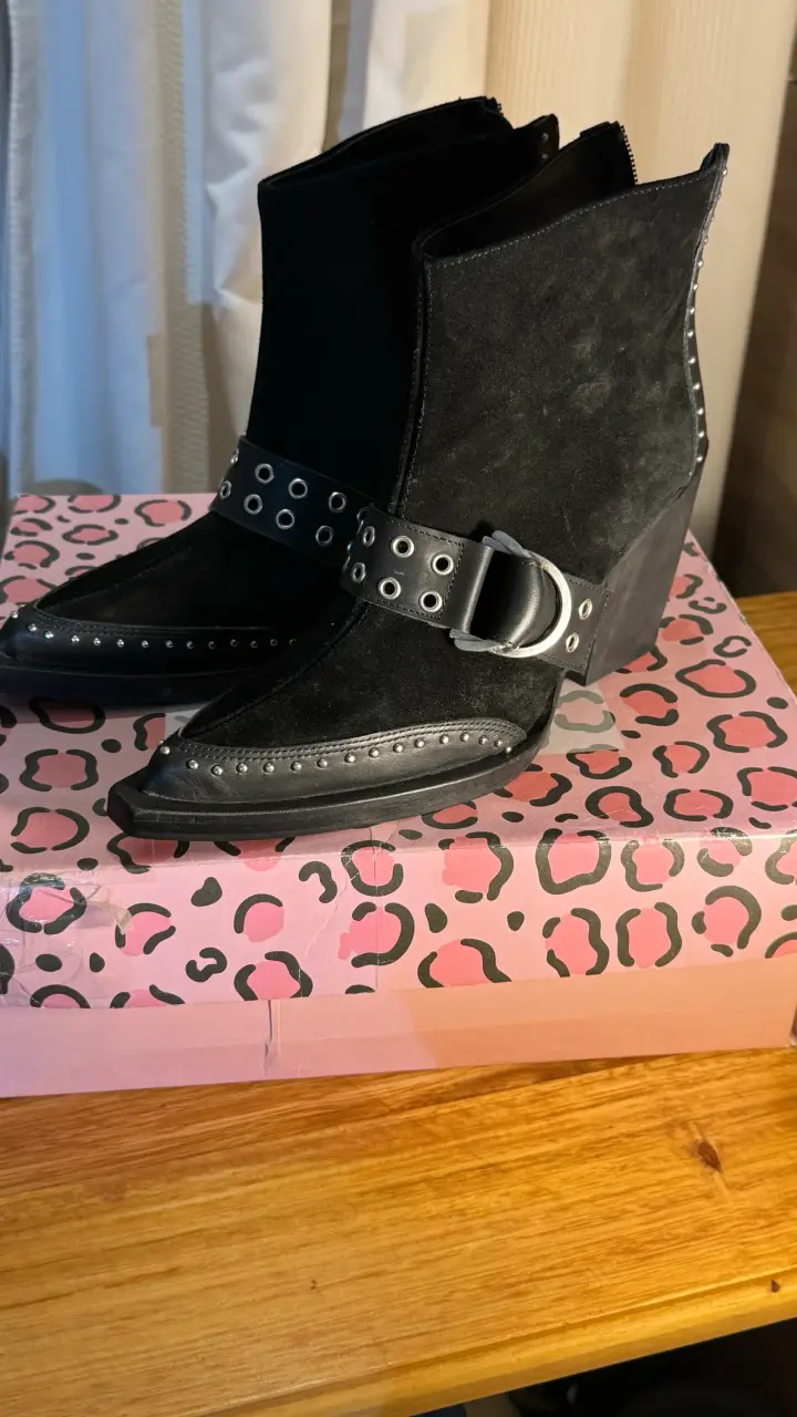 Botín negro cuero - 3