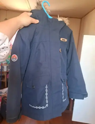 Parka  azul para niña - miniatura 1