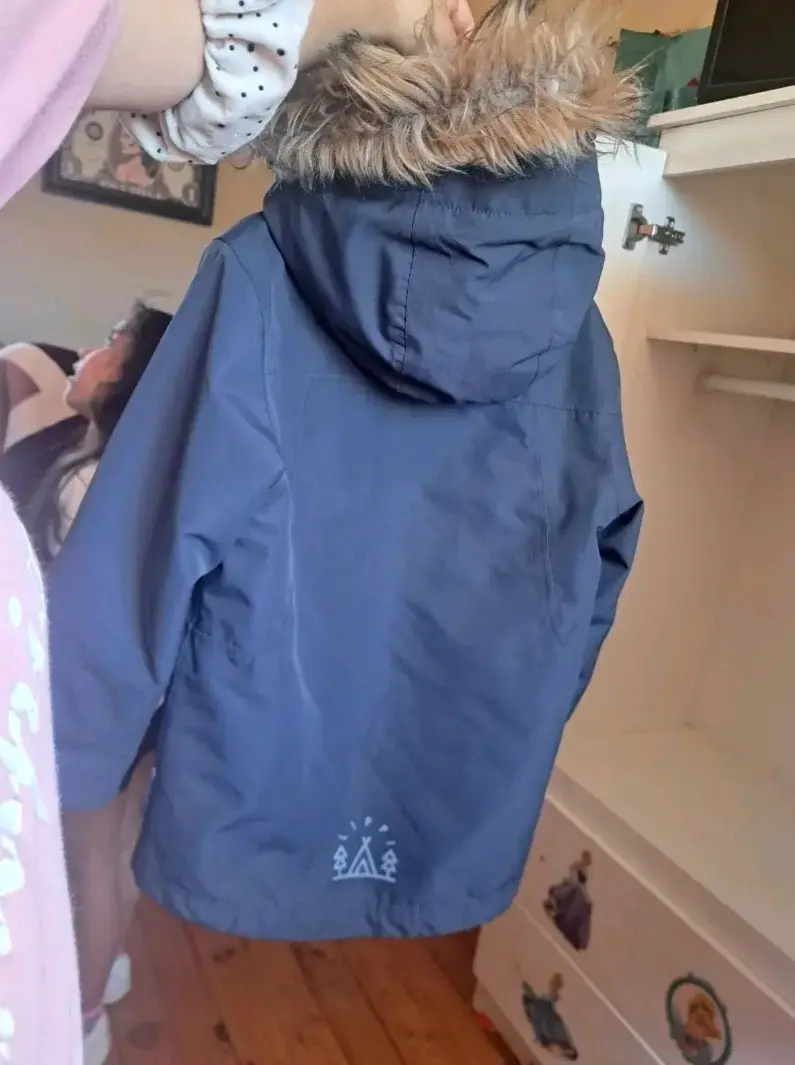 Parka  azul para niña - 2