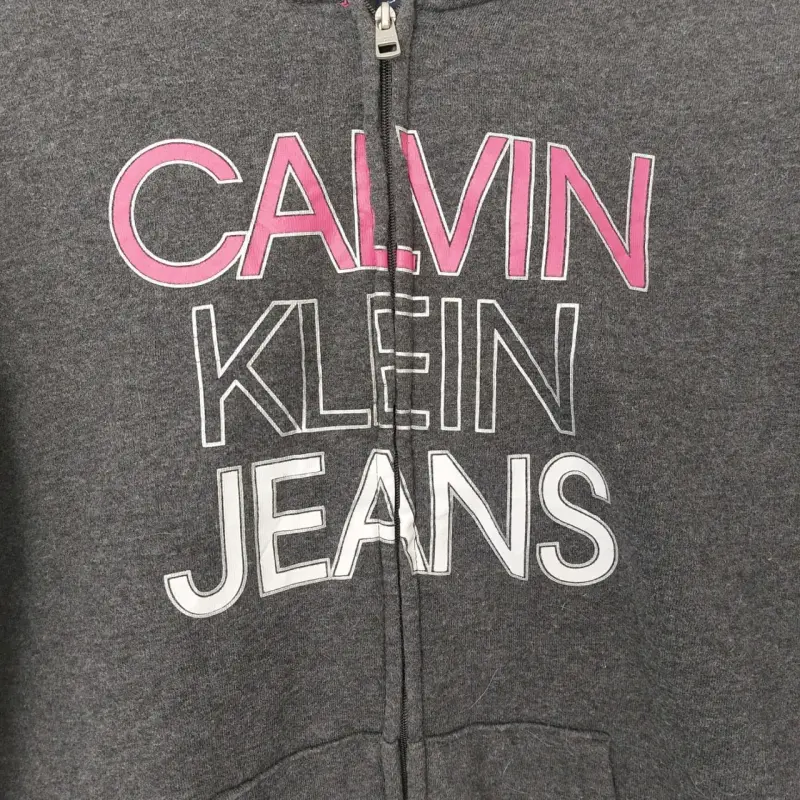 Polerón Calvin Klein gris con capucha - 2