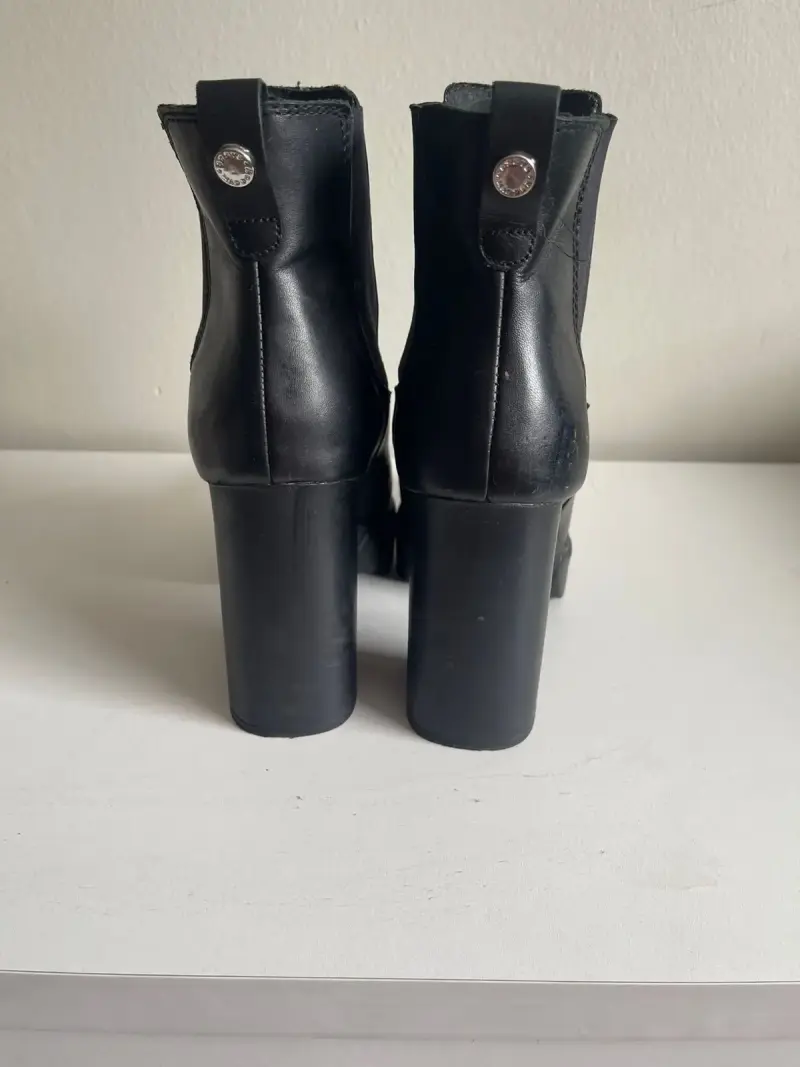 Botines negros de cuero Steve Madden - 3