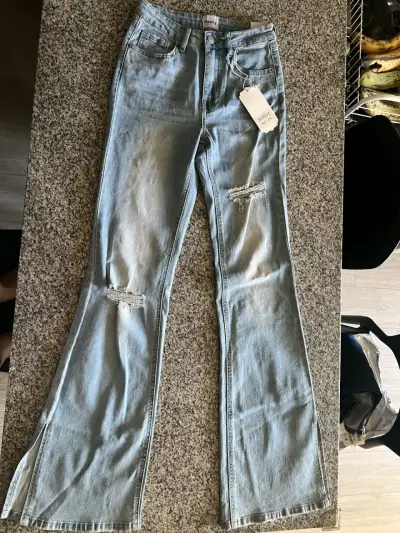 Jeans acampanados colombiano talla 34 xs - miniatura 1