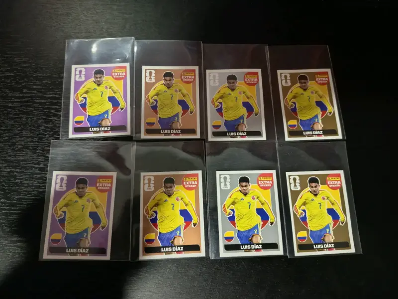 Colección de Luis Díaz 4/4 extras stickers mundial