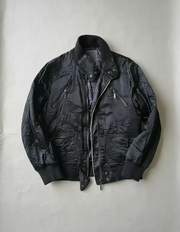 Chaqueta bomber Barbados negra Talla L - 1
