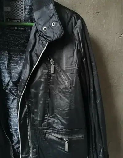 Chaqueta bomber Barbados negra Talla L - miniatura 2
