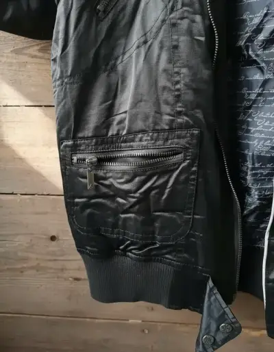 Chaqueta bomber Barbados negra Talla L - miniatura 3