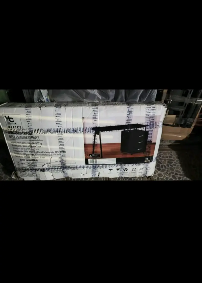 Escritorio negro 76x120x60 cm - 5