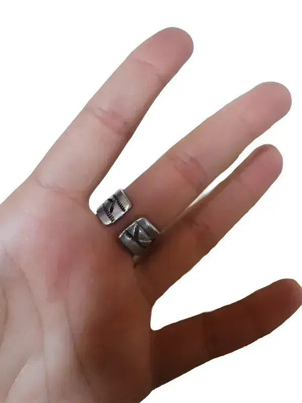 Anillo acero artesanal italiano pintado ajustable - 4