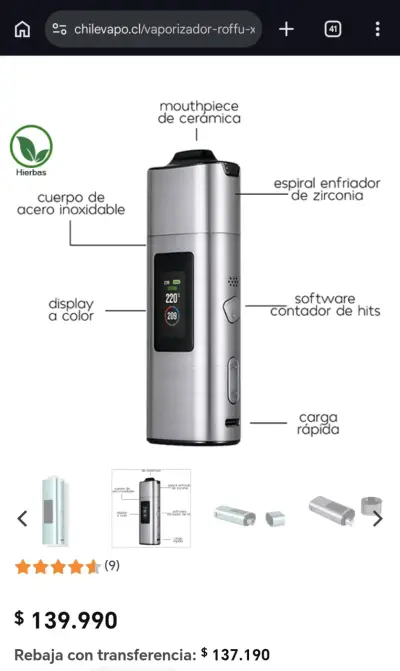Vaporizador Roffu - miniatura 4