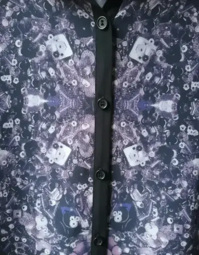 Blusa estampada morada y negra Talla S - miniatura 6