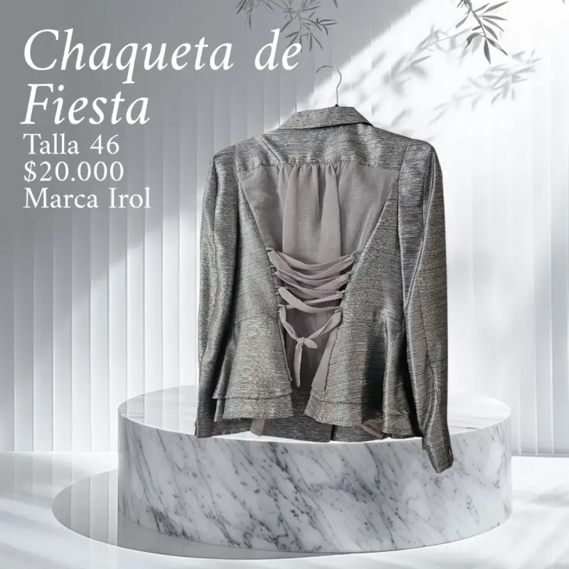 CHAQUETA DE FIESTA PLATEADA - 1