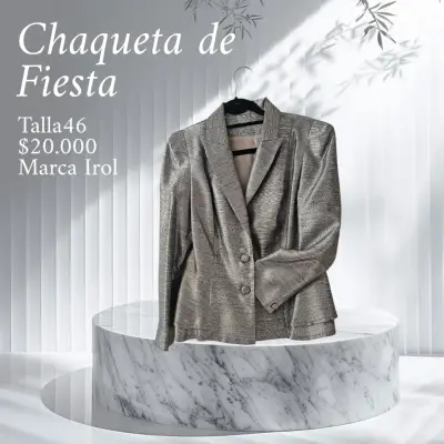 CHAQUETA DE FIESTA PLATEADA - miniatura 2
