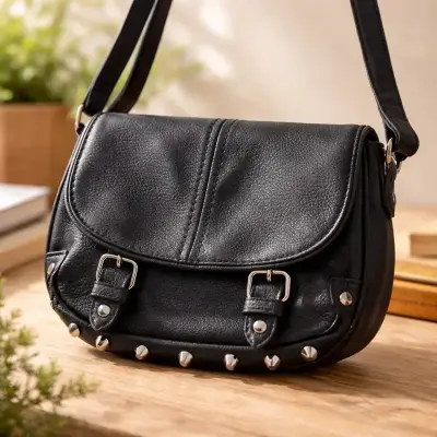 Cartera negra con tachas marca Aeropostale - miniatura 1