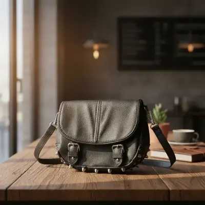 Cartera negra con tachas marca Aeropostale - miniatura 2