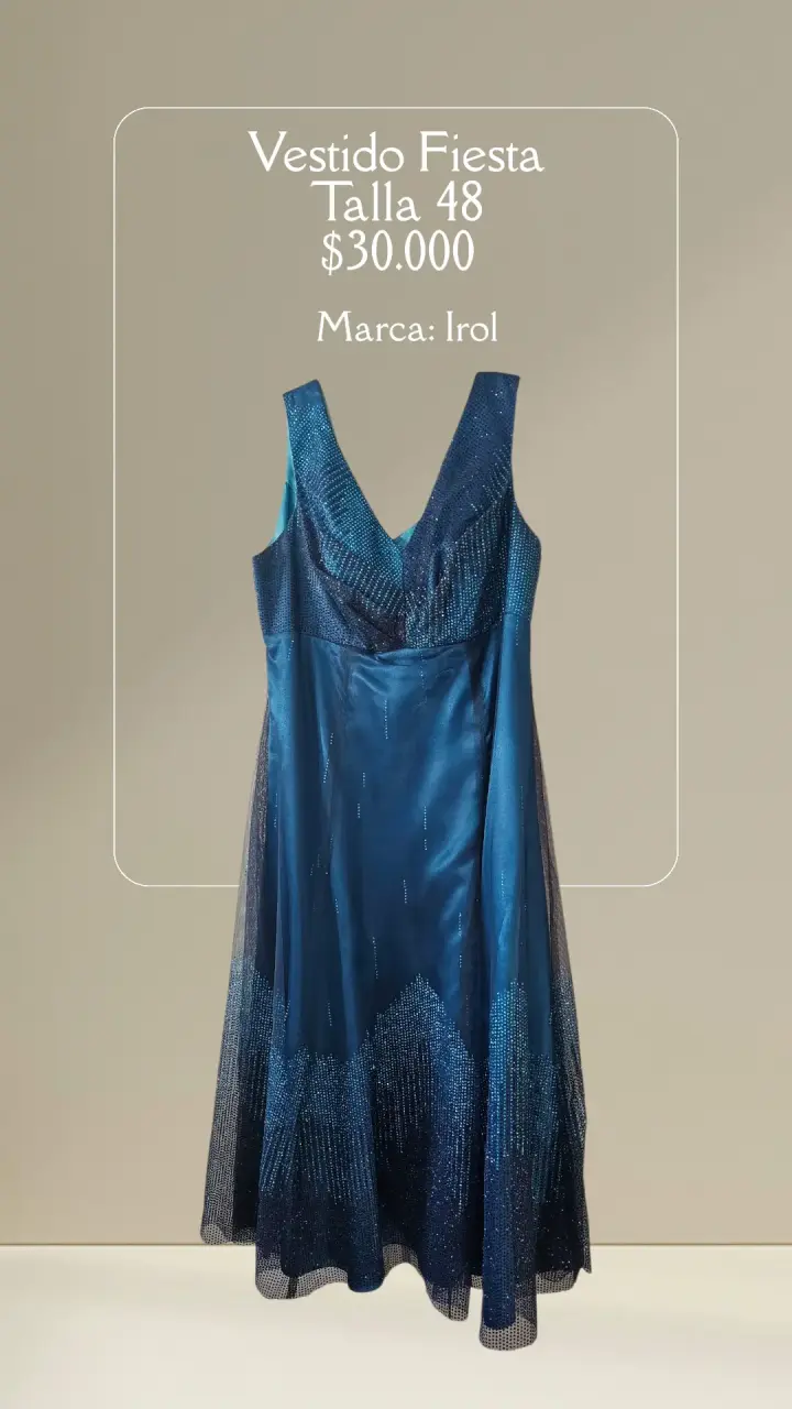 Vestido de fiesta turquesa