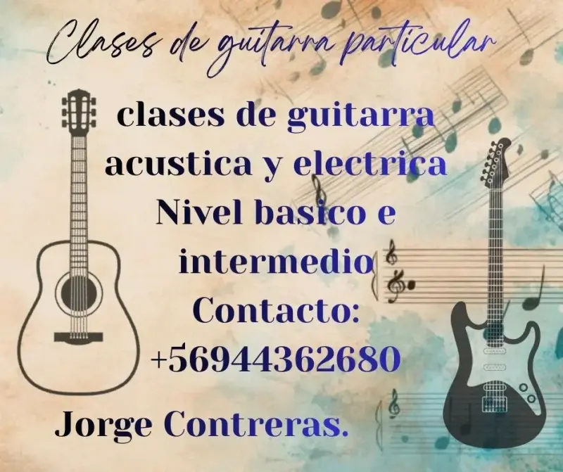 Clases de guitarra particular.