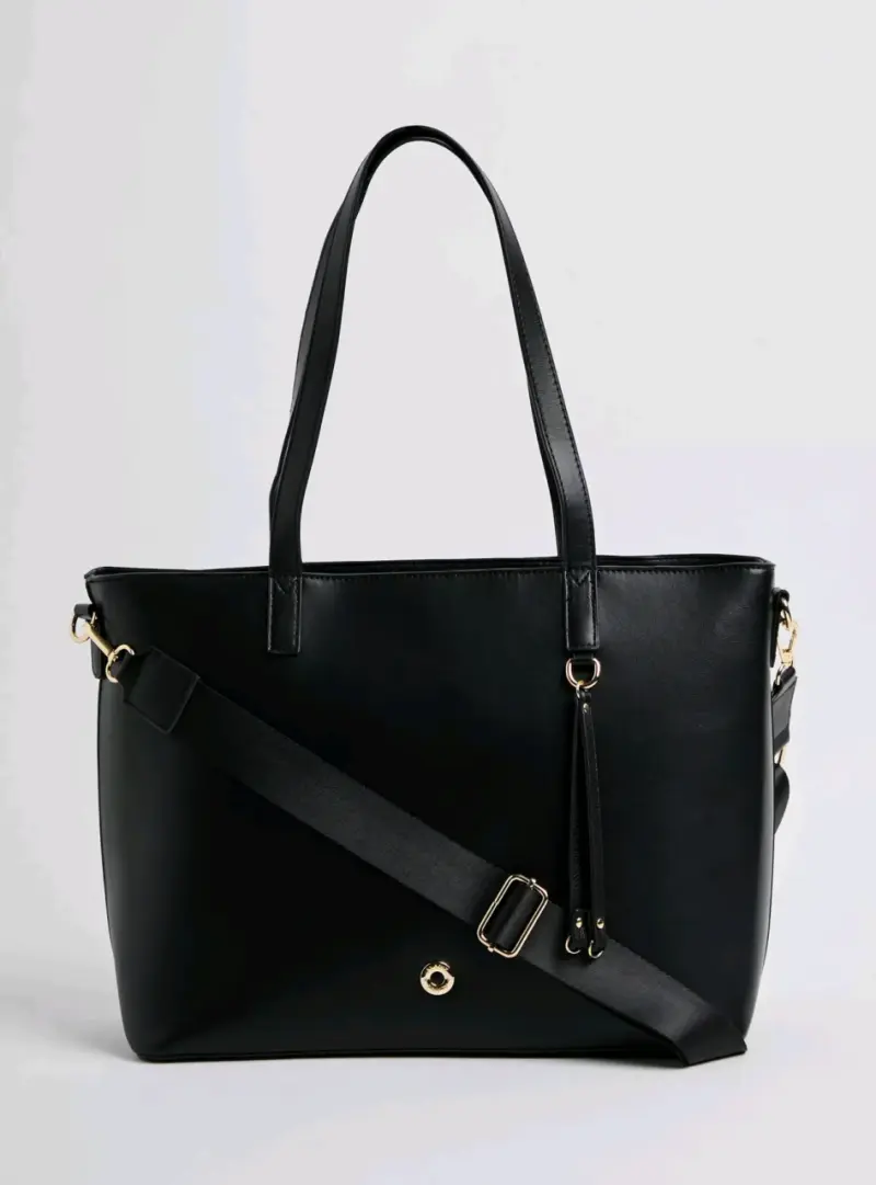 Cartera negra Alaniz con correa ajustable - 3
