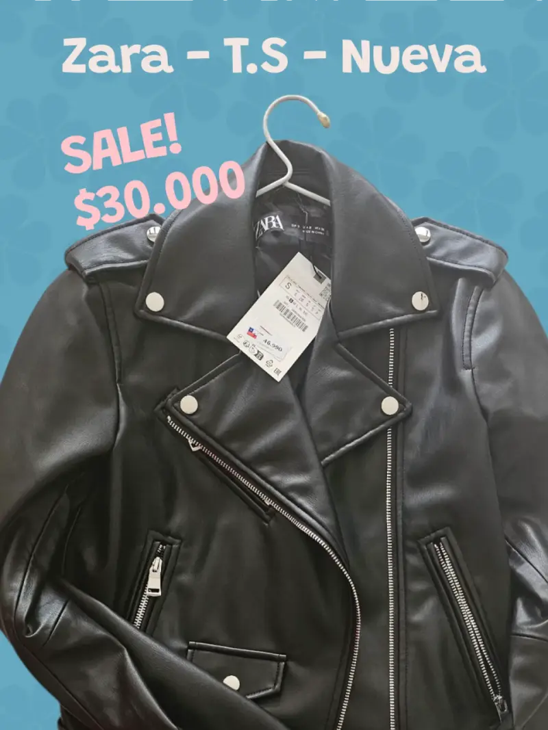 Chaqueta negra tipo biker Zara - 2