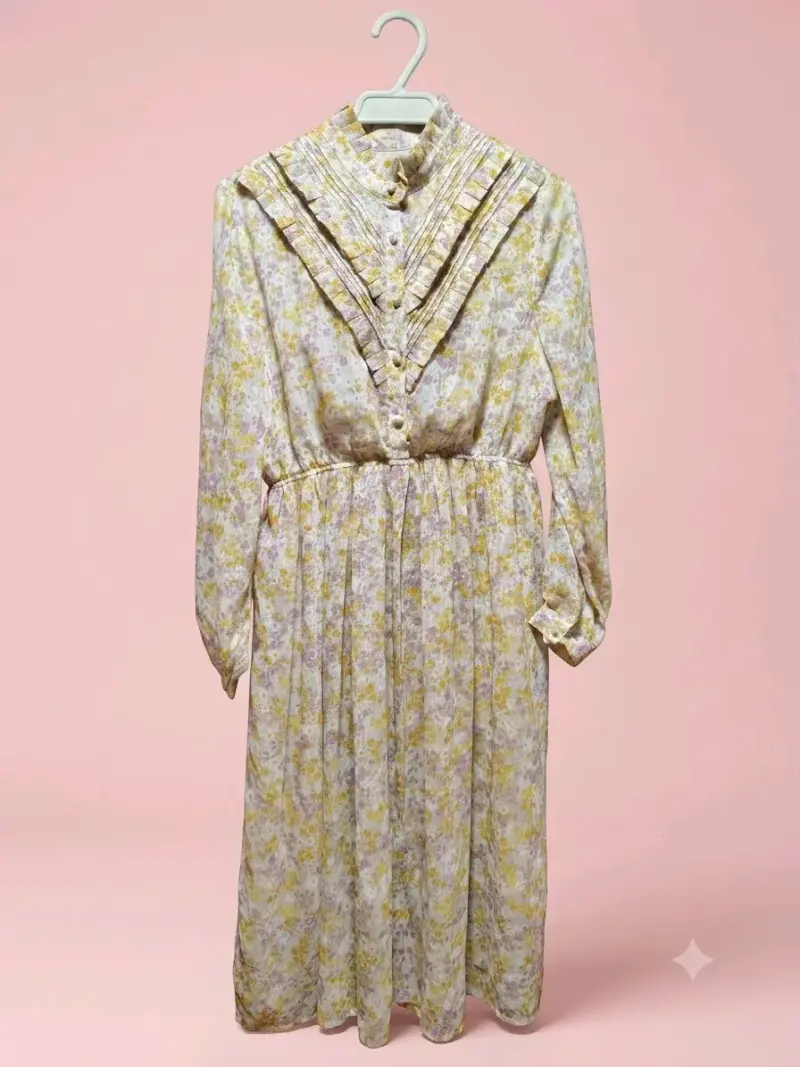 Vestido vintage flores para otoño - 1
