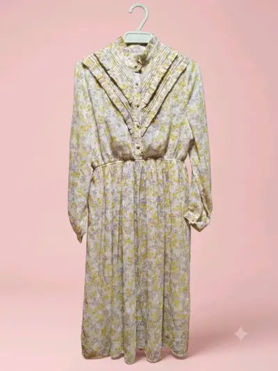 Vestido vintage flores para otoño - miniatura 1