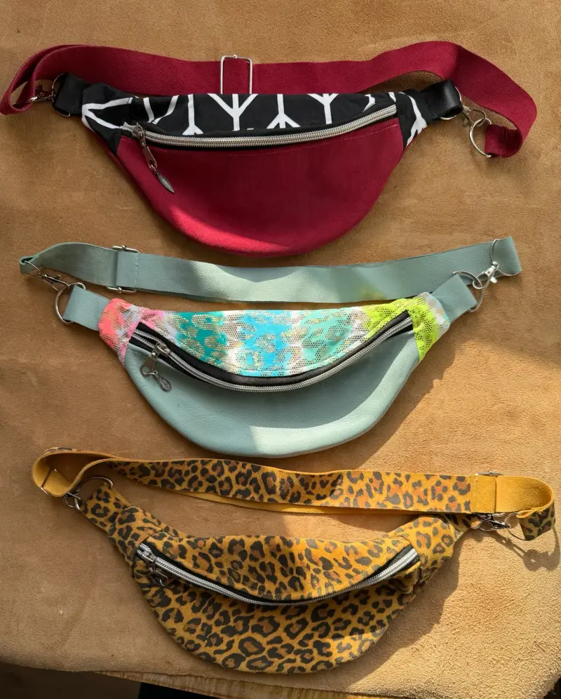 Mini mochilas y bananos 100% cuero - 5
