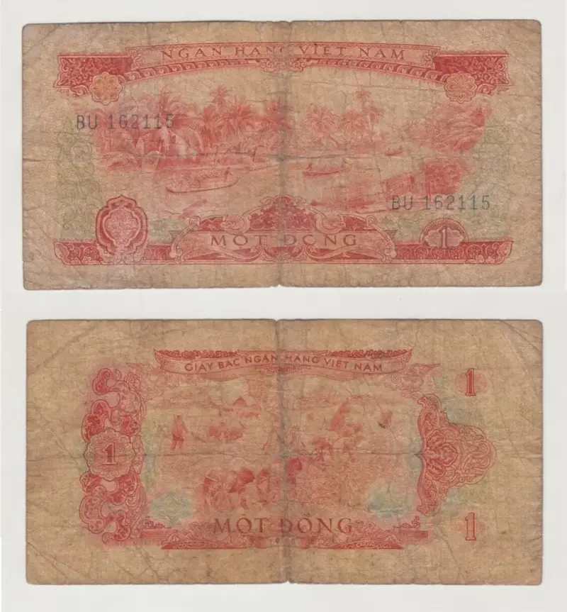 Billete Vietnam Sur 1 Dong 1966