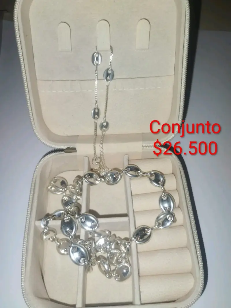 Conjunto de joyería plateada - 1